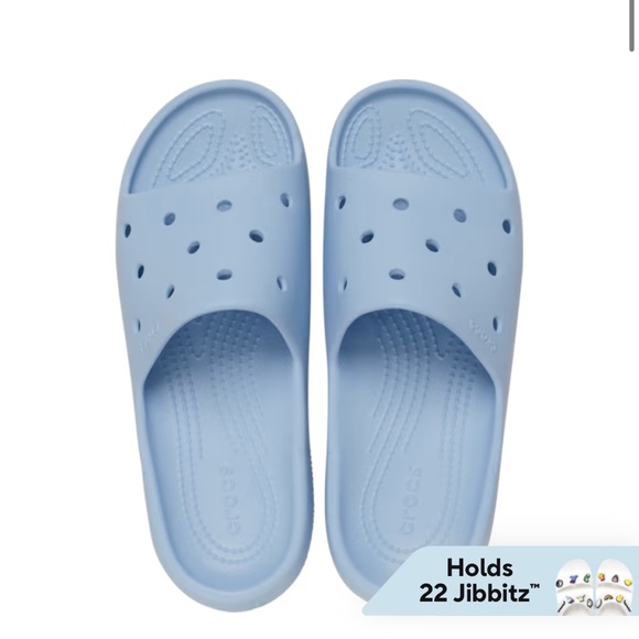 Crocs Light Blue Slides - Picture 1 of 3